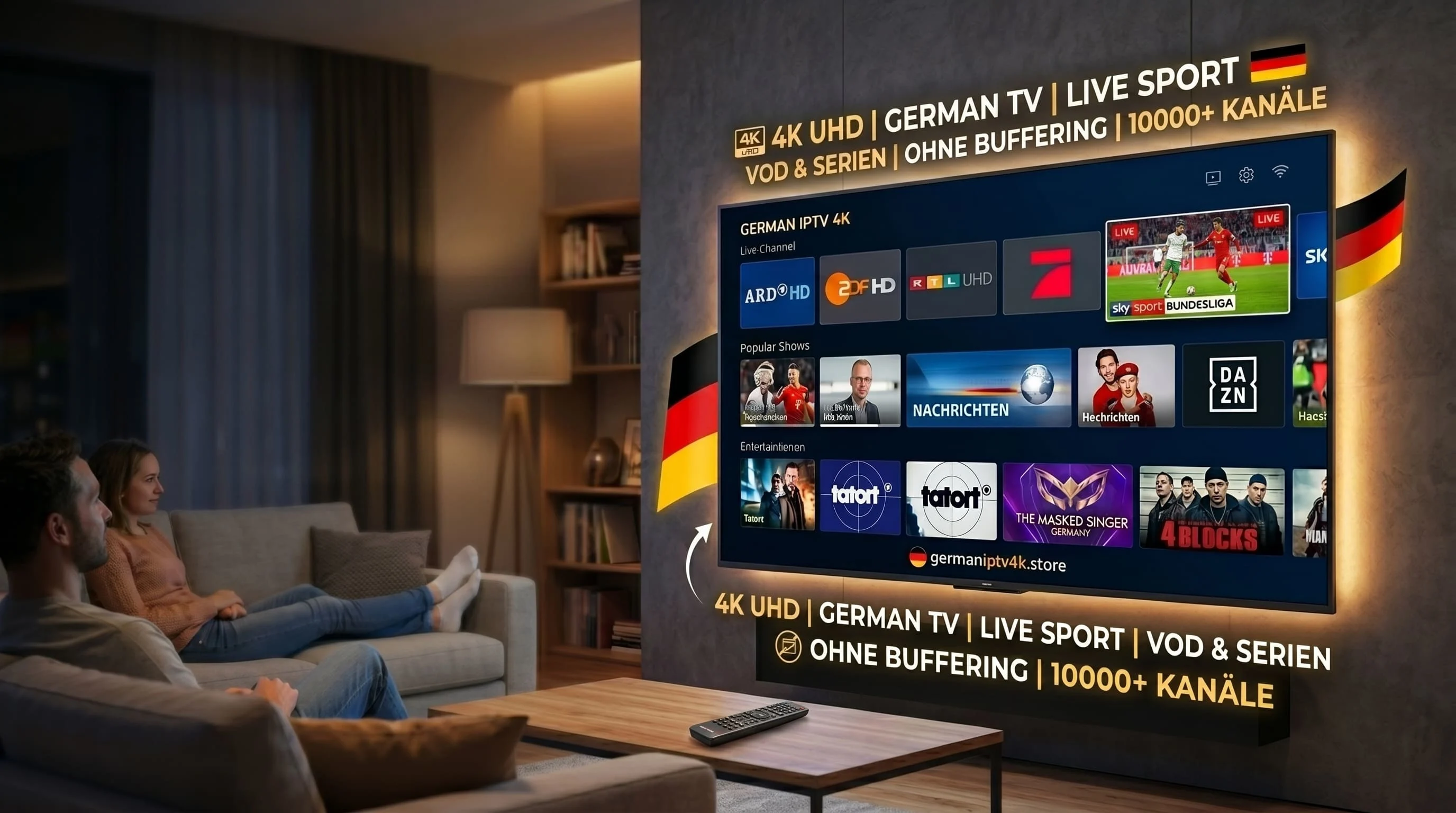 GermanIPTV4K Interface
